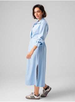 Arafa Long Sleeves Dress - Women (Sky Blue)  - Image 2