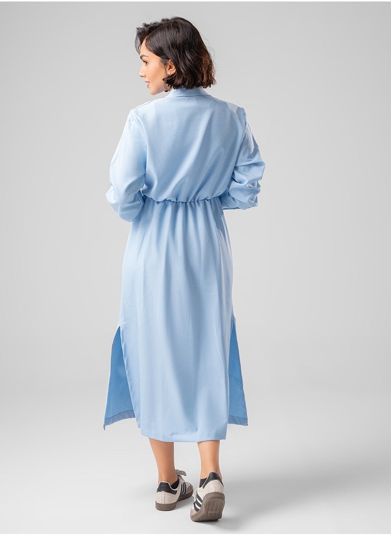 Arafa - Long Sleeves Dress - Women (Sky Blue) - Image 1