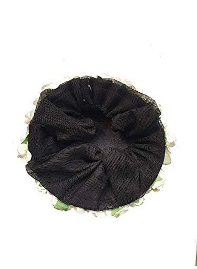 Foreign Holics White Paper Fabric Flower with Mongra Juda Hair Bun Maker Accessories for Women - Image 4