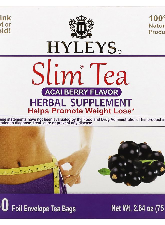 شاي سليم توت أكاي 50 كيس شاي مغلف 2.64 أونصة (75 جرام)