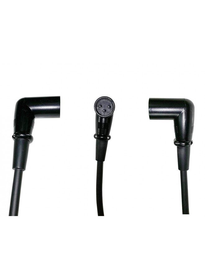 Smays Right Angle XLR Microphone Cable 3 ft, 90-Degree Male to Female Balanced Cord - Image 2