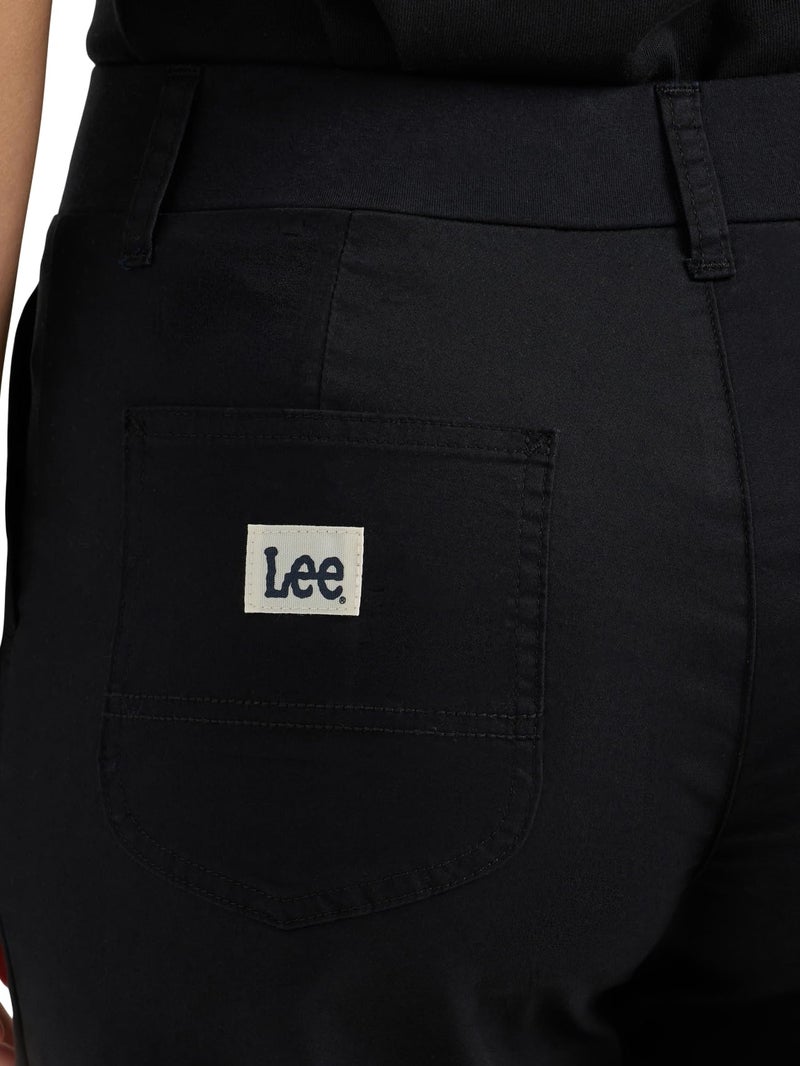 Lee Women's Ultra Lux Comfort with Flex-to-Go Utility Skimmer Capri Pant Union-All Black 12 - Image 3