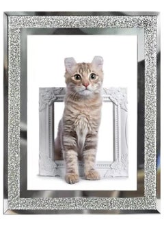 Frames Polished Silver Plate Picture Frame Glass And Crystal Photo Frame Ornamentstabletop Display For Birthdays Mother'S Day And Other Special Days Is Perfect 4X6 Picture Frames Silver