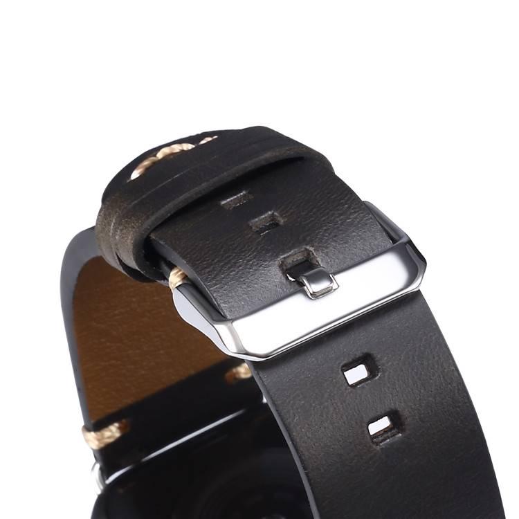 Leather Smartwatch Band in Red for daily smartwatch wear and replacement strap Home Use Travel Use Outdoor Use Portable Use Routine Use Personal - Image 3