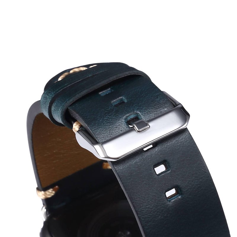 Leather Smartwatch Band in Red for daily smartwatch wear and replacement strap Home Use Travel Use Outdoor Use Portable Use Routine Use Personal - Image 4