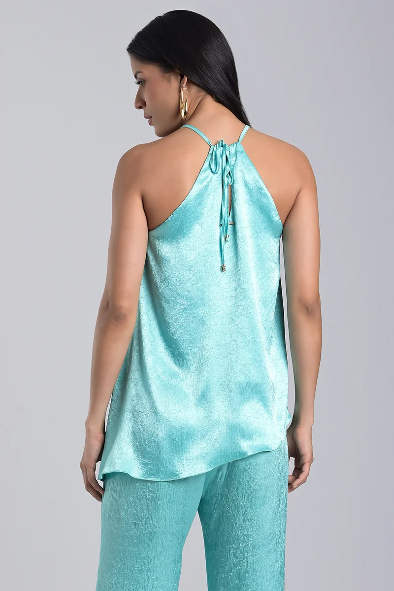 Carmen Steffens  Asymmetric Soft Green Blouse for Women | Best Price UAE