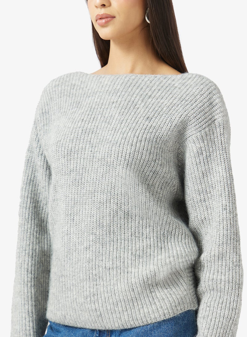 TOPSHOP Knitted Knot Back Jumper - Image 3