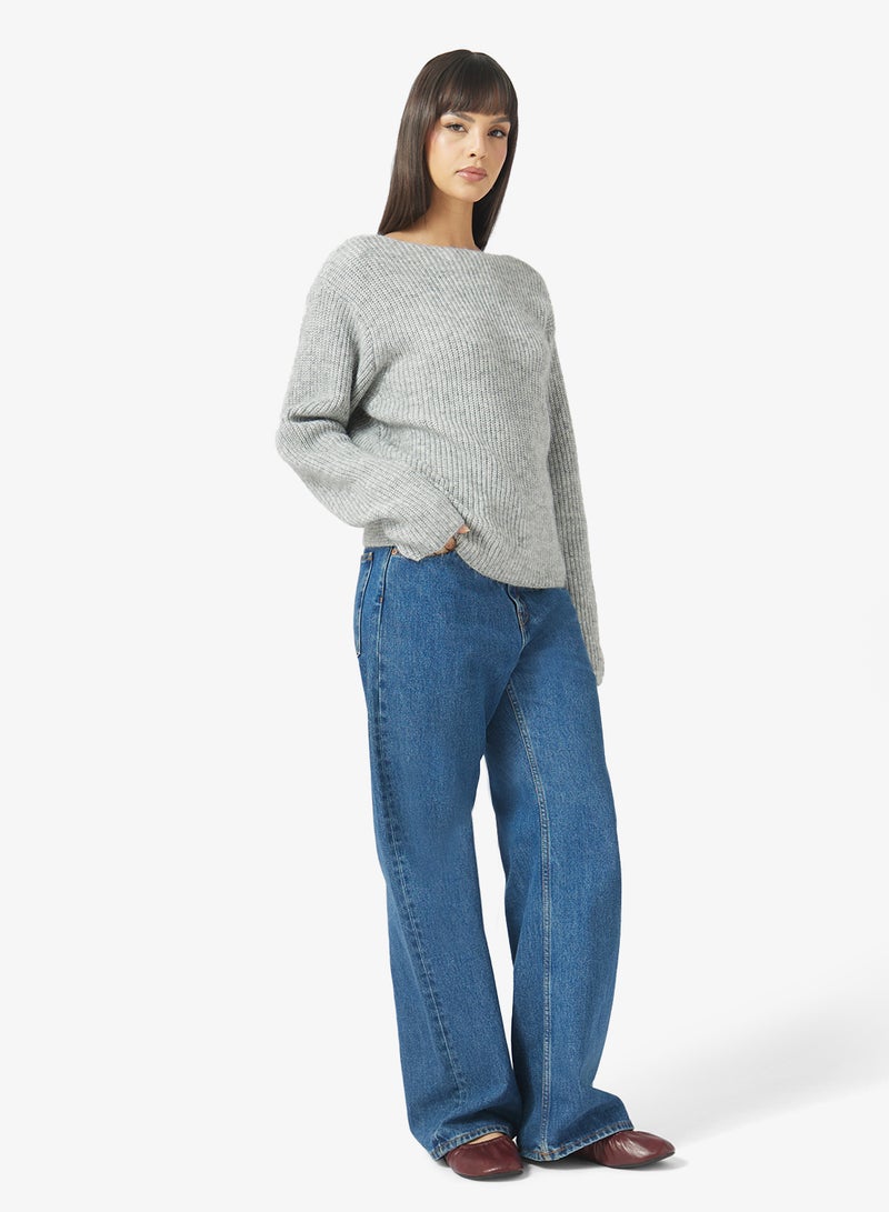 TOPSHOP Knitted Knot Back Jumper - Image 4