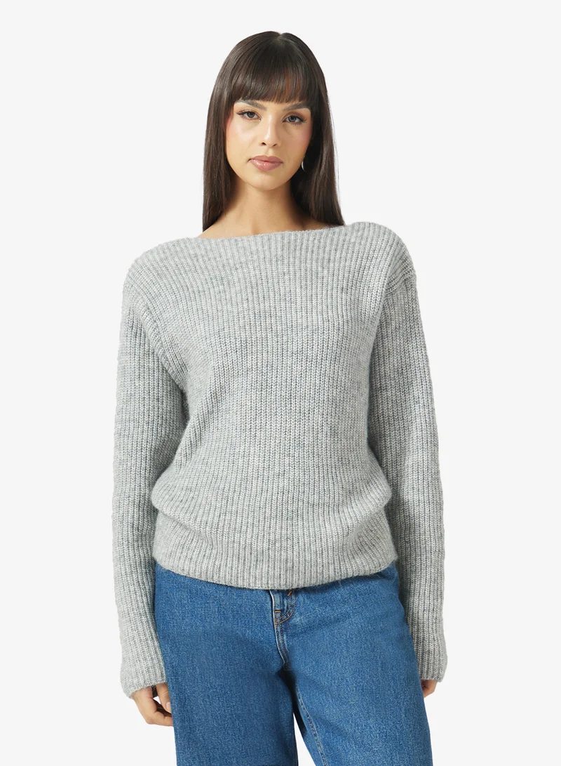 Topshop Knitted Knot Back Jumper