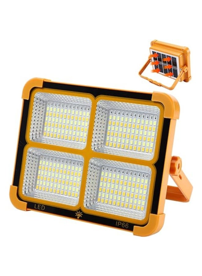 كشاف LED مصباح متنقل عملى محمول للتنقل يعمل بالطاقة الشمسية للتخييم والطوارئ , قابل لاعادة الشحن, عالي السطوع , للتعليق في موقع العمل والمراب وانقطاع الطاقة في حالات الطوارئ والتخييم وبفتحة USB , مصباح العمل قابل للشحن IP66، مع إضاءة LED قابلة للتعديل للاستخدام في الهواء الطلق خلال التخييم وحالات الطوارئ وإصلاح السيارات. - Image 1