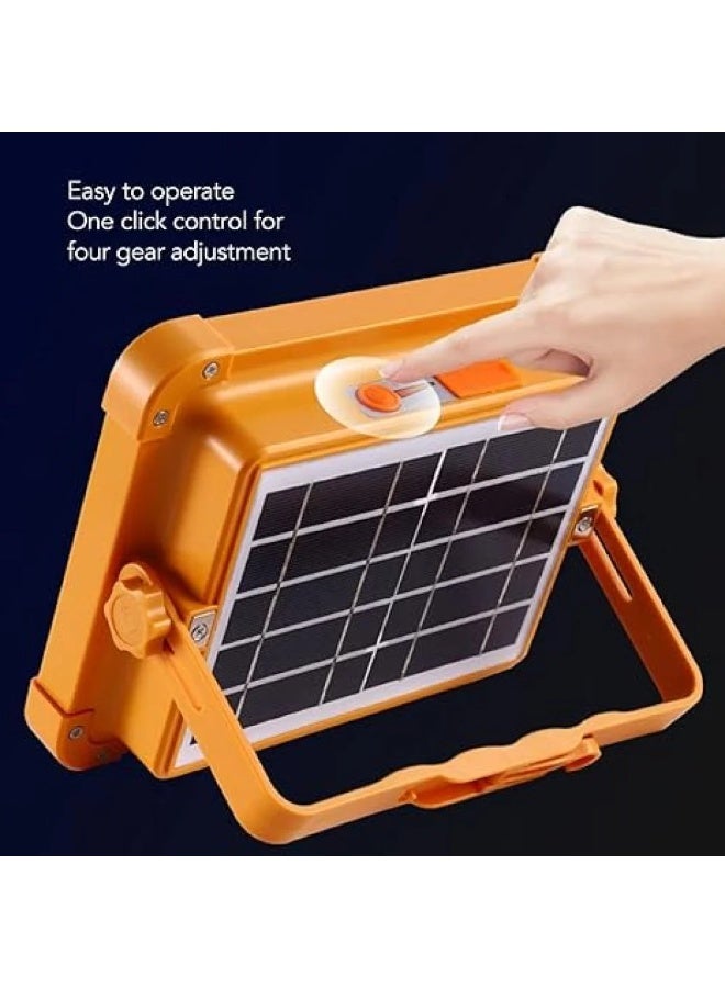 كشاف LED مصباح متنقل عملى محمول للتنقل يعمل بالطاقة الشمسية للتخييم والطوارئ , قابل لاعادة الشحن, عالي السطوع , للتعليق في موقع العمل والمراب وانقطاع الطاقة في حالات الطوارئ والتخييم وبفتحة USB , مصباح العمل قابل للشحن IP66، مع إضاءة LED قابلة للتعديل للاستخدام في الهواء الطلق خلال التخييم وحالات الطوارئ وإصلاح السيارات. - Image 2