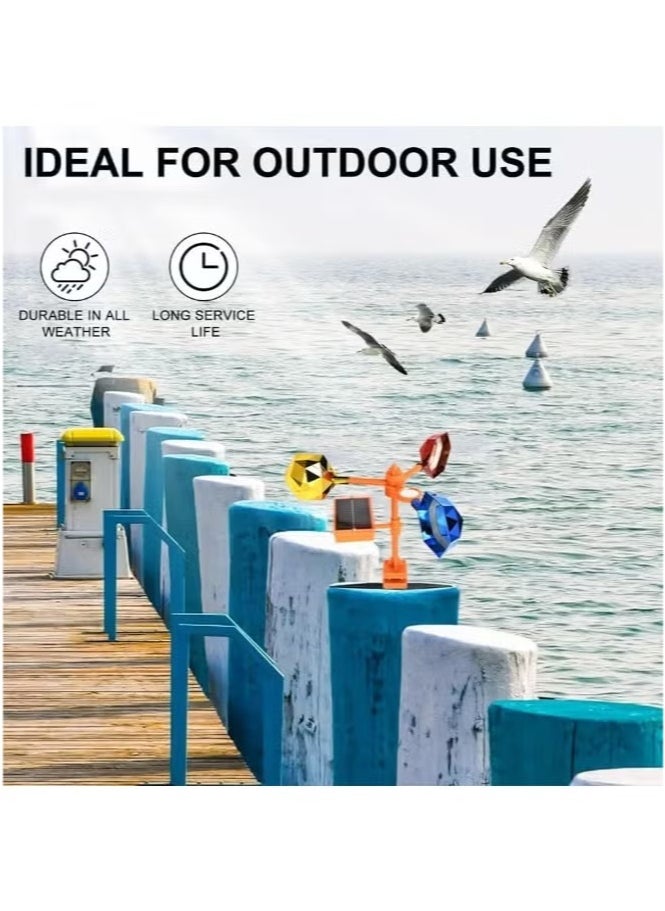 Generic Bird Repellent Devices Reflect-a-Bird Deterrent with Solar Voice Scarer,360° Wind Driven Flash for Outside eon Woodpeckers Keep Scare Birds Away Solar Animal Repeller Reflective (Multicolor)  - Image 5