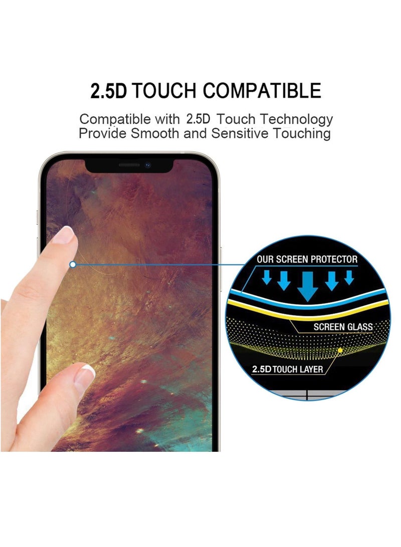 BORTONY Screen Protector Compatible for iPhone 14 Pro Max [6.7 Inch] Full Coverage 9D Tempered Glass Film For iPhone 14 Pro Max Clear/Black - Image 5