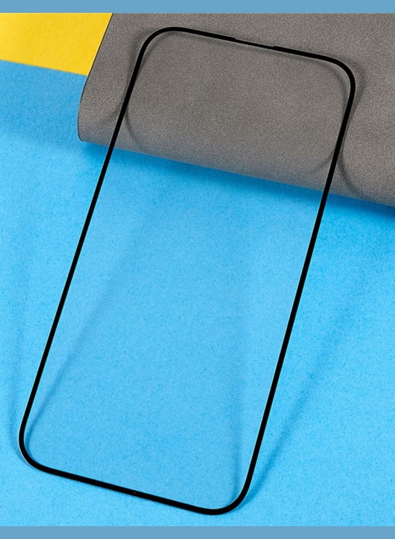 BORTONY Screen Protector Compatible for iPhone 14 Pro Max [6.7 Inch] Full Coverage 9D Tempered Glass Film For iPhone 14 Pro Max Clear/Black - Image 2