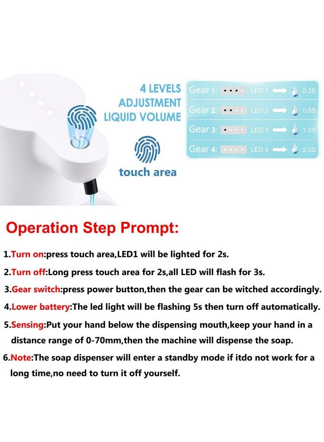 سوبفوكس موزع الصابون الأوتوماتيكي الذكي Supvox®، موزع رغوة الصابون، موزع الصابون الأوتوماتيكي بدون لمس، موزع رغوة ناعمة، 430 مل، موزع رغوة صابون غسيل اليدين، موزع غسيل اليدين للمطبخ والحمام والمكتب والأماكن العامة - Image 3