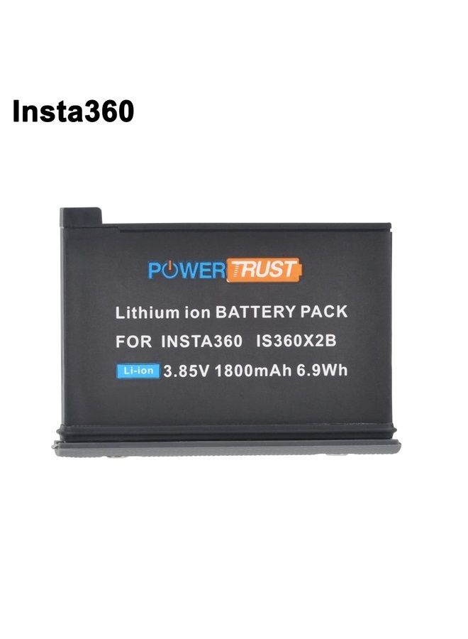 PowerTrust 1800mAh Rechargeable Battery (2-Pack) and USB Dual Charger Compatible with Insta360 ONE X2 Camera - Image 4