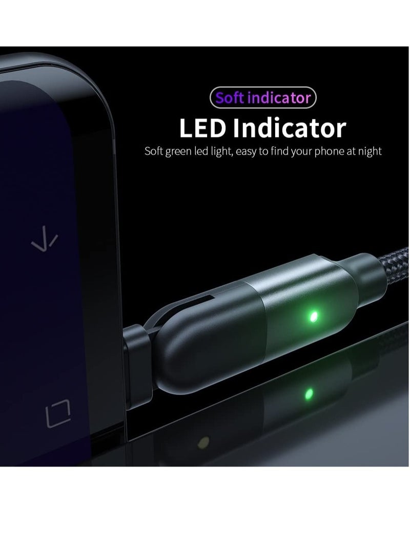 Excefore USB Type-C Charger Cord, 1.2m 180 Degree Rotating Head USB Type-C Nylon Charging and Data Transfer Cord Cable, for Samsung/LG/Moto/LG Phones, for PS5/Xbox X/S Controller/Switch Pro Controller - Image 5