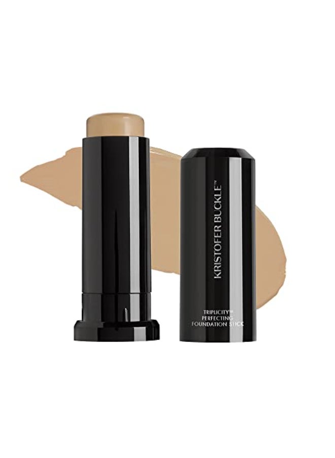 KRISTOFER BUCKLE Triplicity Perfecting Foundation Stick 04 oz Primes Skin Provides Buildable Coverage Has A SoftFocus Effect Tan - Image 4