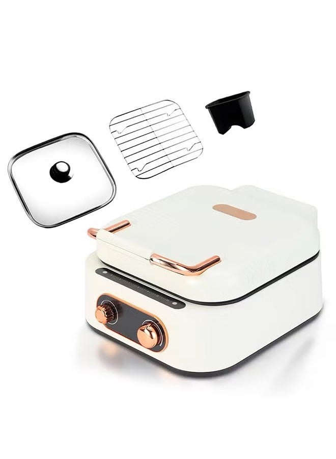 XiuWoo 2.8L large capacity electric baking tray and cooking machine, 1800W, 10 in 1 multifunctional, frying, baking, boiling, steaming, barbecue, roasting - Image 1