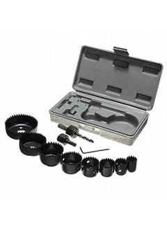Inditrust Inditrust 11 pc wood hole saw cutting set kit 11 pc Hole saw set for cutting smooth clean accurate holes Rotary Bit Set 8 Bits  - Image 1