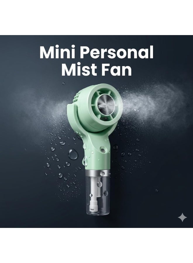 USB Rechargeable Portable Mini Cooling Mist Fan with 3 Wind Speeds, Water Humidifying Function, Personal Cooling Fan for Travel, Office, Outdoor Use - Image 4