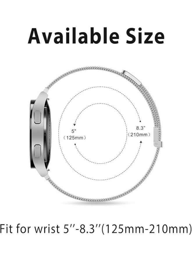 سوار ساعة معدن سريع الفك 22 ملم للرجال والنساء، متوافق مع ساعة هواوي /GT2 / GT2 PRO / GT Runner / GT3 / GT3 Pro / GT4 / GT4 Pro / GT1 مقاس 46 مم سوار معصم مغناطيسي معدن من فولاذ مقاوم للصدأ لساعة 22 ملم_ فضي - Image 3