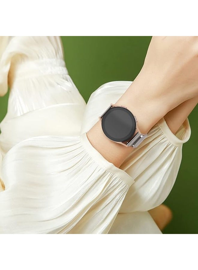 سوار ساعة معدن سريع الفك 22 ملم للرجال والنساء، متوافق مع ساعة هواوي /GT2 / GT2 PRO / GT Runner / GT3 / GT3 Pro / GT4 / GT4 Pro / GT1 مقاس 46 مم سوار معصم مغناطيسي معدن من فولاذ مقاوم للصدأ لساعة 22 ملم_ فضي - Image 2