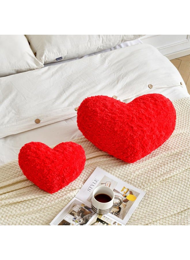 ZCNYCLAM Heart Pillow, Soft Heart Shaped Pillow with Room Decorative Throw Pillows for Bed Couch Chair Sofa, Heart Shaped Cute Throw Pillow Cushion for Bedroom Living Room (Red, Mini 12.9" x 9.8") - Image 4