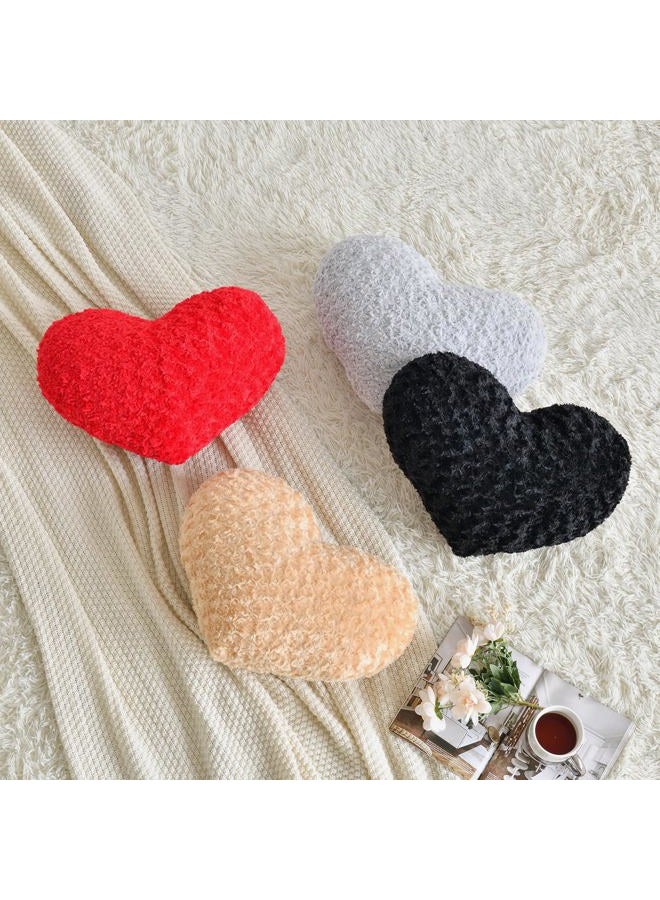 ZCNYCLAM Heart Pillow, Soft Heart Shaped Pillow with Room Decorative Throw Pillows for Bed Couch Chair Sofa, Heart Shaped Cute Throw Pillow Cushion for Bedroom Living Room (Red, Mini 12.9" x 9.8") - Image 3