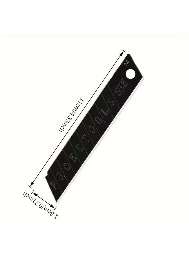 Sharp Snap Off Replacement Blades 20 Pieces High Carbon Steel 60 Degree Angle Cuts Cardboard Foam Plastic Office Workshop Essential - Image 2