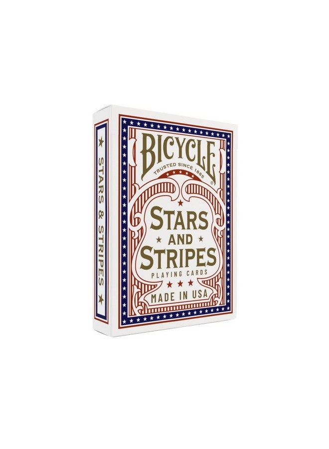 Bicycle بطاقات لعب دراجات النجوم والخطوط، بطاقات لعب أمريكية، تصميم علم أمريكي، 1 مجموعة - Image 1