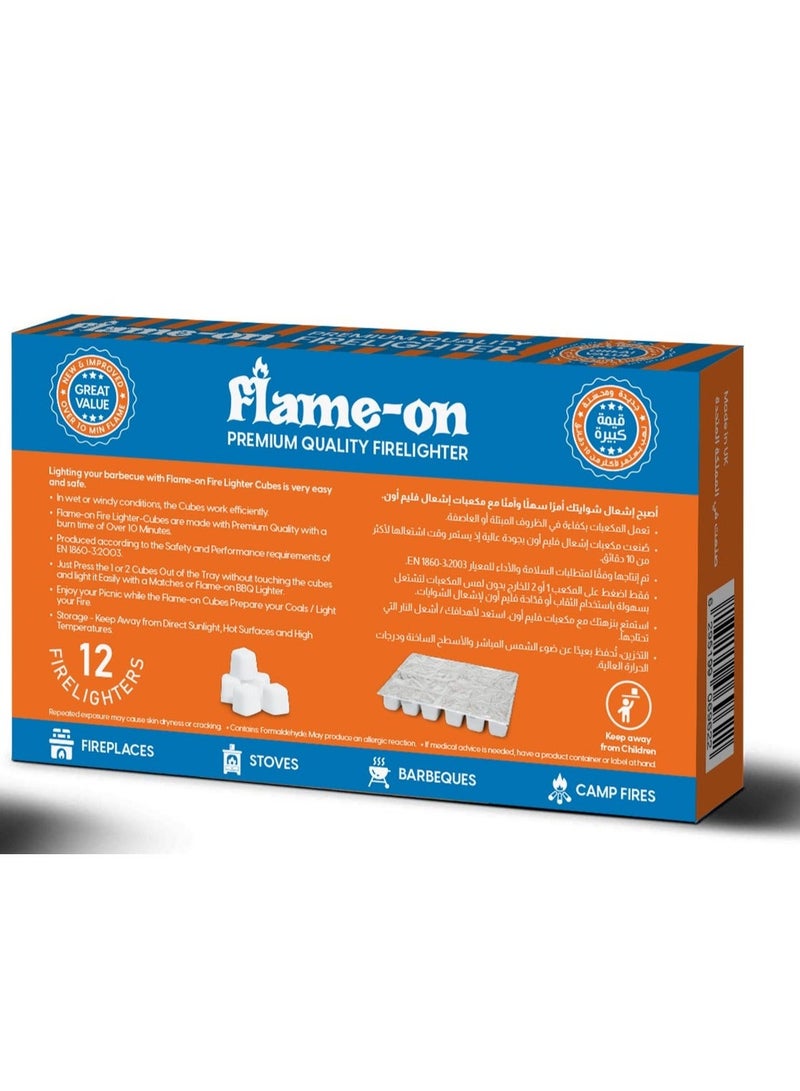 فلايم-أون مكعبات إشعال النار 12 قطعة - Image 2