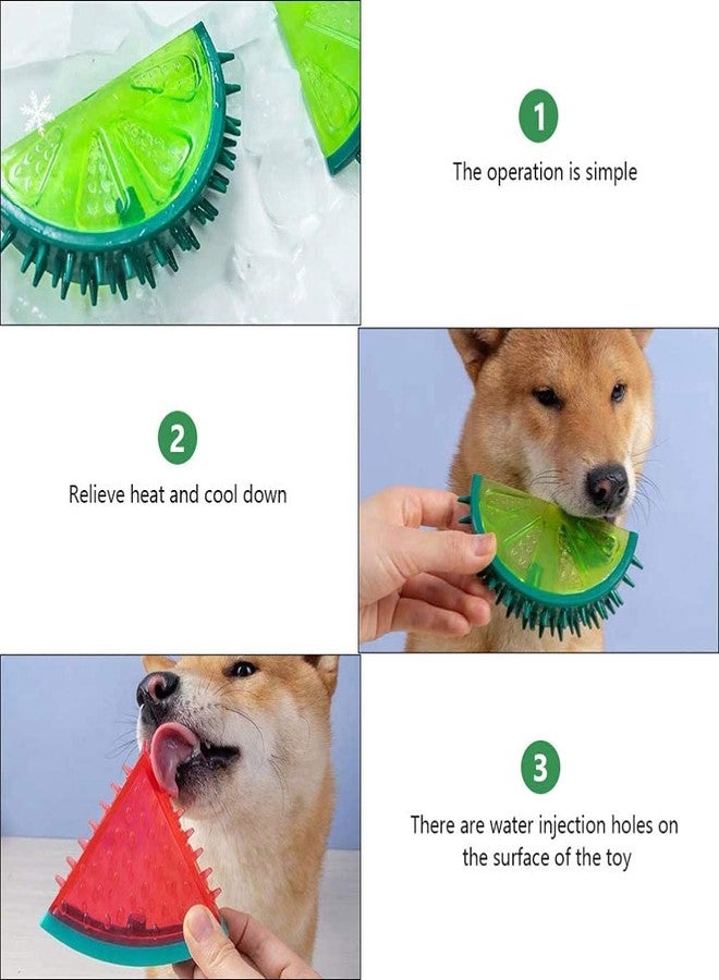 THE DDS STORE pcs Freezable Pet Teether Cooling Chew Toys Summer Fruit Lemon Pineapple Watermelon Design Bite- Resistant Dog Cooling Chew Toys for Dogs Teething Toys for Small Dogs Puppies - Image 5