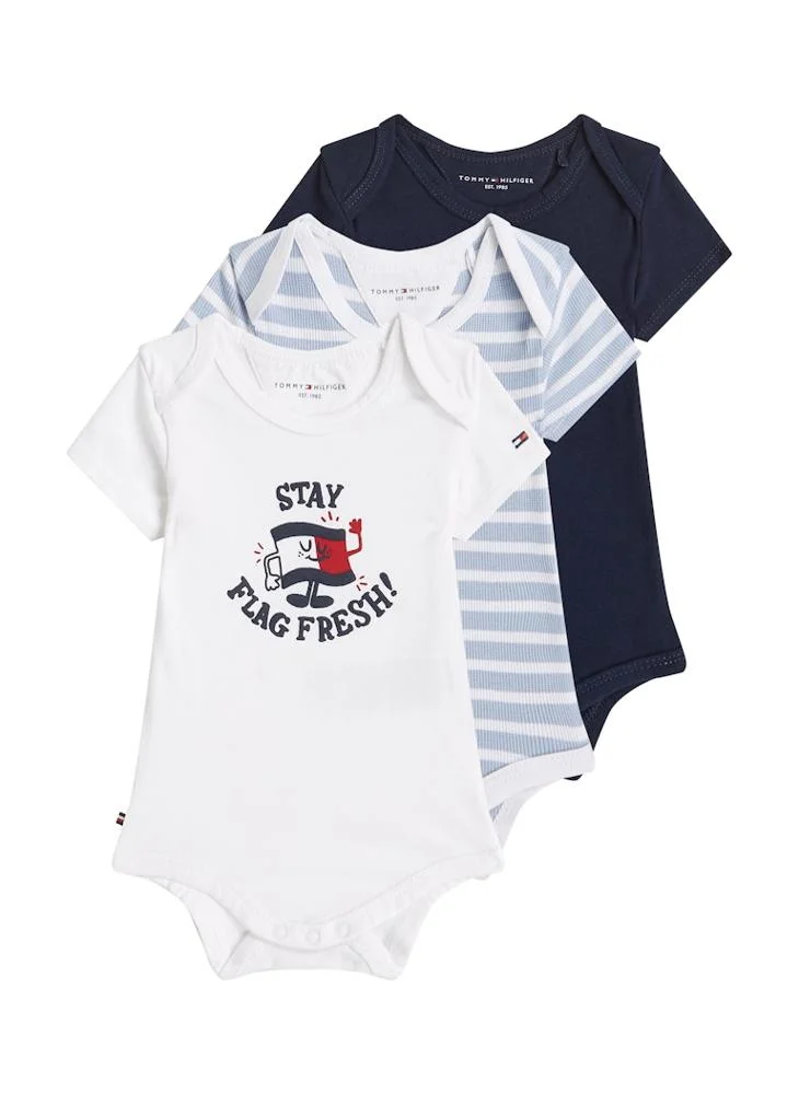 TOMMY HILFIGER 3 Pack Ss Bodysuits Giftbox