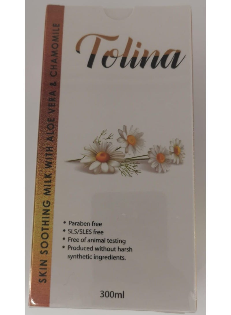 Tolina skin soothing milk with aloe vera & chamomile 300 ml