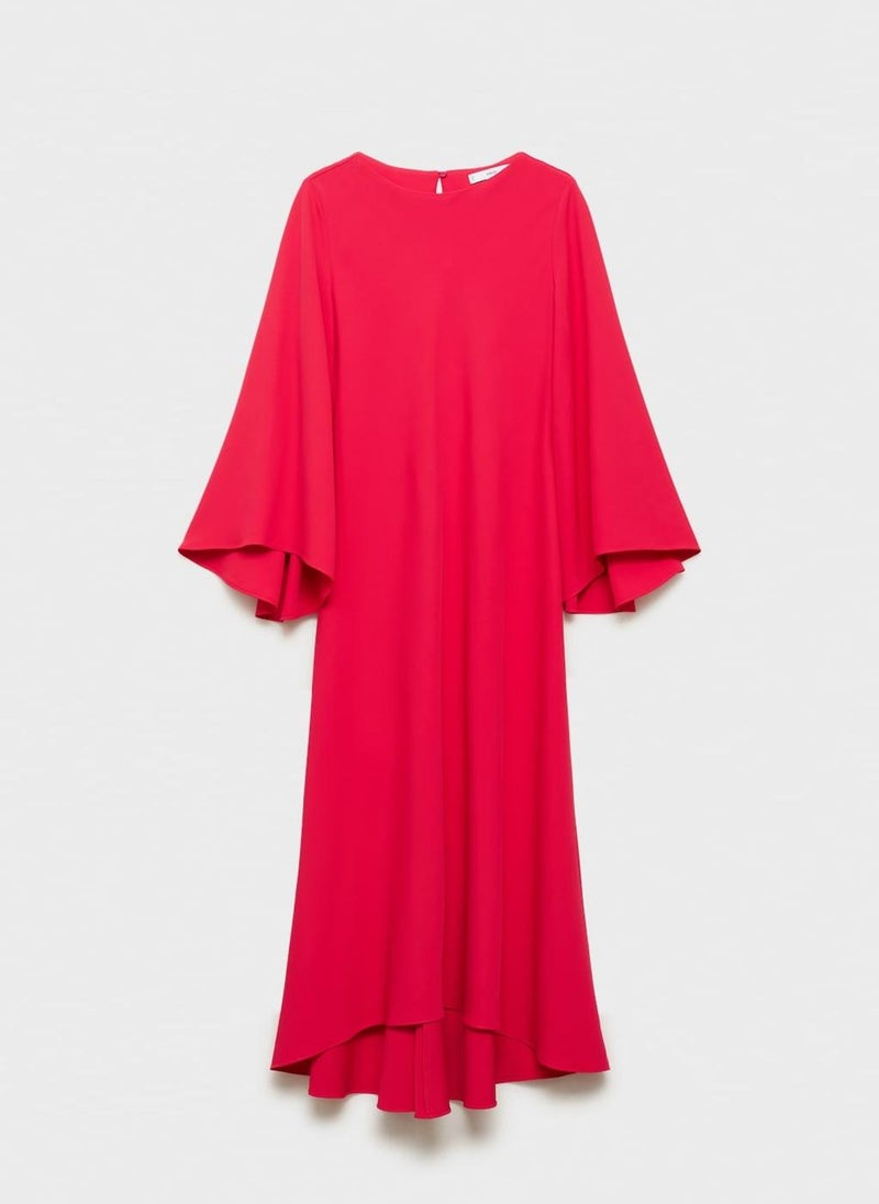 MANGO - Long Flared Sleeve Dress - Image 1
