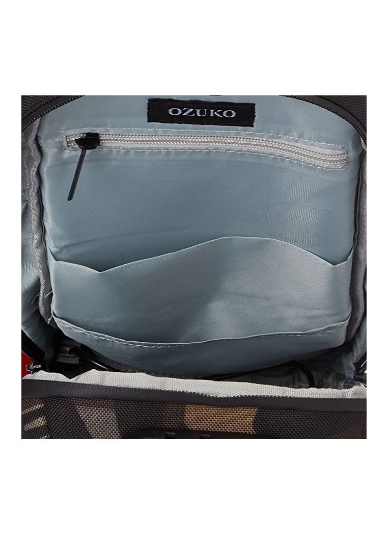 OZUKO - Ozuko 9223A Unisex Waterproof Lightweight Crossbody Bag With Multi Pockets And Usb Charge - Camoflge - Image 1