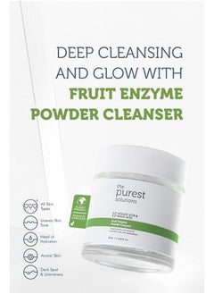 the purest solutions The Purest Solutions Fruit Enzyme Powder Cleanser (0.2% Azelaic Acid & 0.2% Malic Acid) - Pore Cleaning & Skin Regeneration - All Skin Types - Vegan | Cruelty Free | Eco Friendly (1.94 oz)  - Image 3
