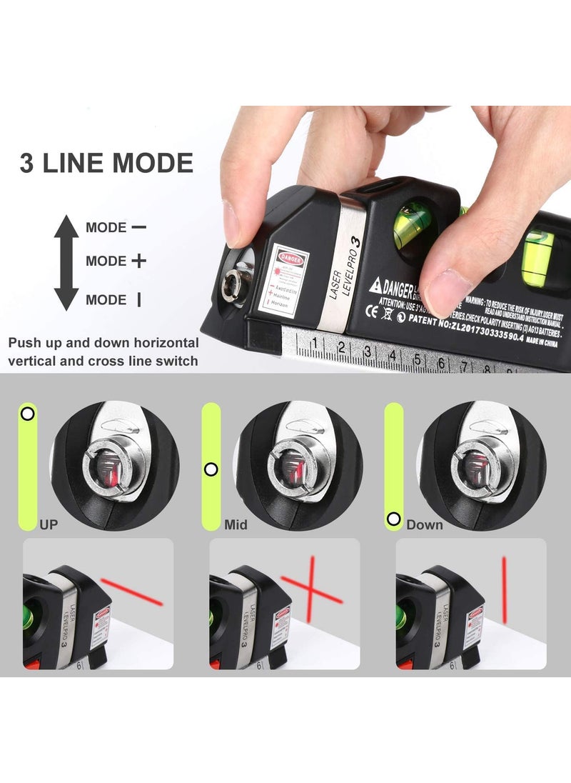 STHITI STHITI Laser Level Line Tool Multipurpose Laser Level Kit Standard Cross Line Laser level Laser Line leveler Beam Tool with Metric Rulers for Hanging Pictures Tile Walls 1 pcs  - Image 2