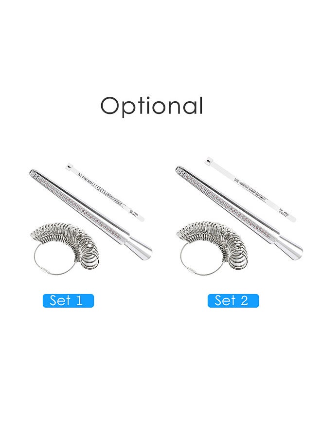 Generic Aluminium Ring Sizer Mandrel Metal Ring Sizer Finger Sizing Stick Mandrel Tool with Ring Sizer Gauge Set Measuring Tape for Ring Size Measurement  - Image 3