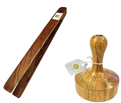 ARMAN SPOONS - BELIEVE IN QUALITY Royals chapati Making Sheesham Wood and Wooden Masher Serving Tong Set for Kitchen - Image 1