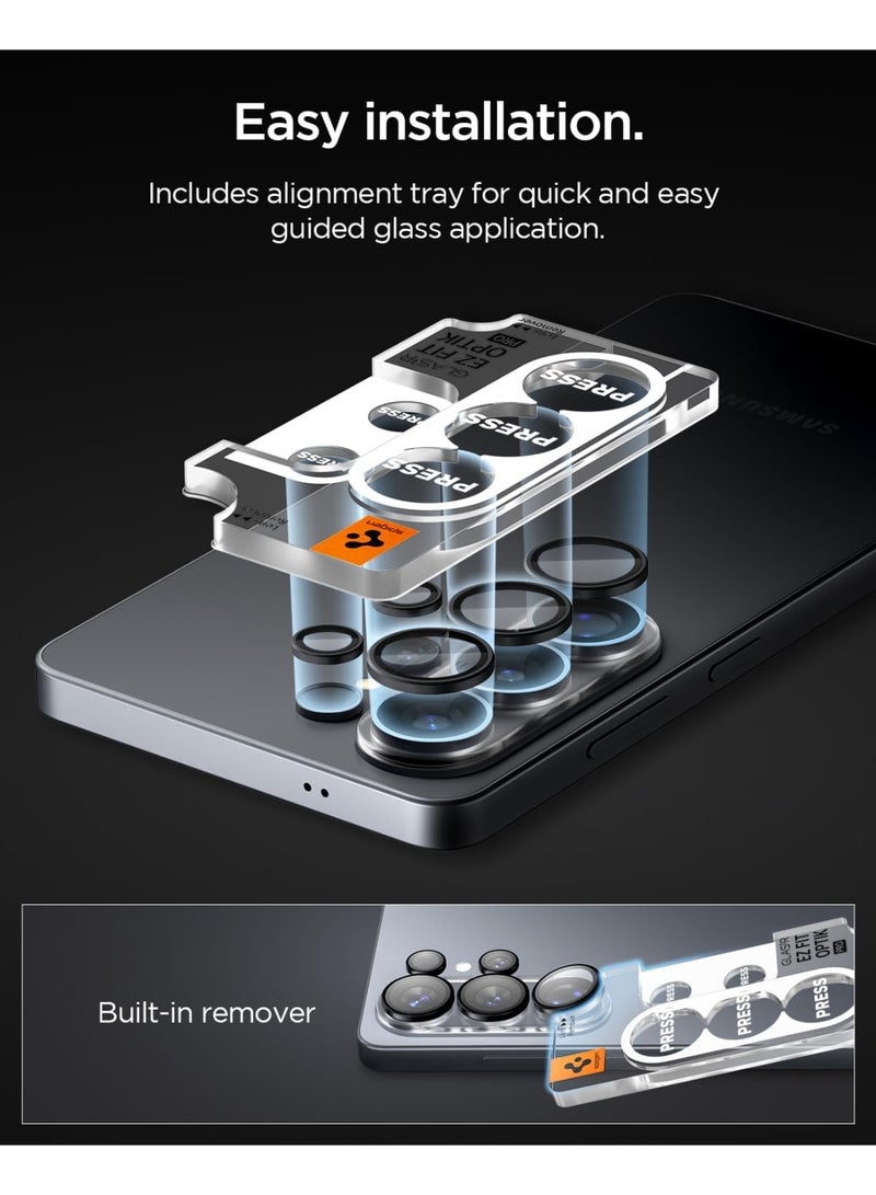 Spigen GLAStR EZ-Fit Optik PRO Samsung Galaxy S26 ULTRA Camera Lens Protector [2 PACK] - Black - Image 4