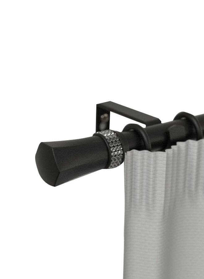 Micasa Jupiter Finely Crafted Classic Stylish Extendable Curtain Rod Black 120-210 cm SACO.MP.16YF159.120.BL