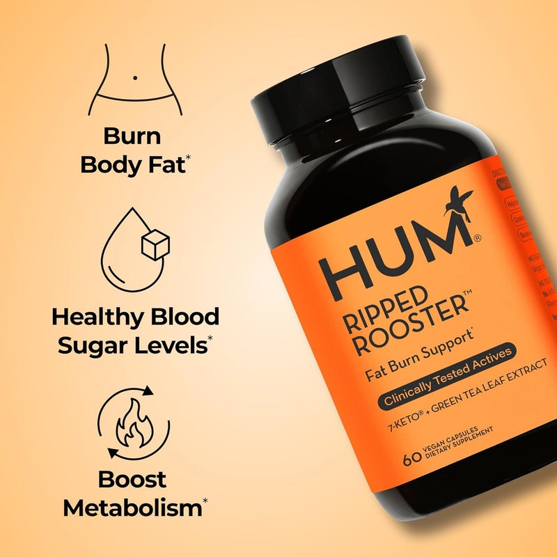 HUM Ripped Rooster  Natural Green Tea Supplement to Boost Metabolism Control Cravings Burn Fat  Support a Healthy Diet  Weight Management 60Count - Image 2