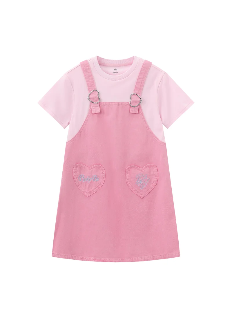 Balabala Kids Girls Denim one-piece dress