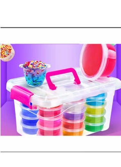 Generic 4-pack mini slime packs. Each pack contains a different color of slime. Bright and varied colors: The set comes in attractive colors, such as red, orange, yellow, green, blue, purple, and more, stimulating children's visual senses. Fun texture: The slime has a soft, rubbery texture.  - Image 1