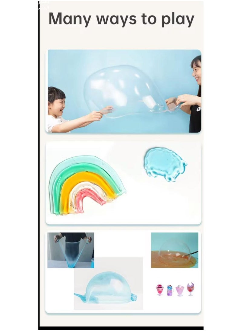 null - 4-pack mini slime packs. Each pack contains a different color of slime. Bright and varied colors: The set comes in attractive colors, such as red, orange, yellow, green, blue, purple, and more, stimulating children's visual senses. Fun texture: The slime has a soft, rubbery texture. - Image 1
