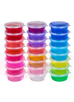 Generic 4-pack mini slime packs. Each pack contains a different color of slime. Bright and varied colors: The set comes in attractive colors, such as red, orange, yellow, green, blue, purple, and more, stimulating children's visual senses. Fun texture: The slime has a soft, rubbery texture.  - Image 5