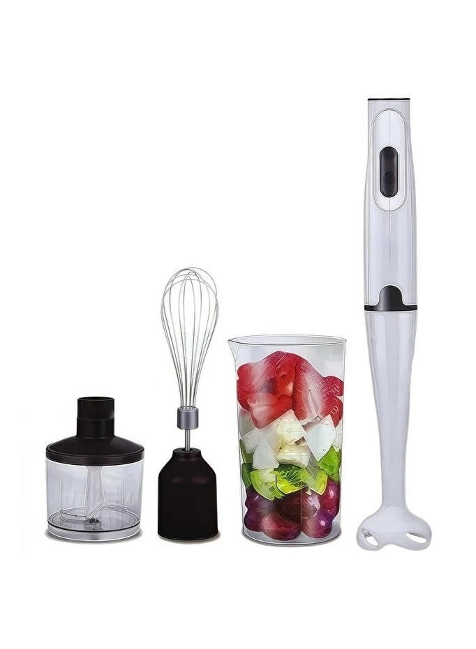 4-in-1 electric hand blender, featuring a 500ml food chopper, a stainless steel whisk, and a 700ml mixing bowl. - Image 2