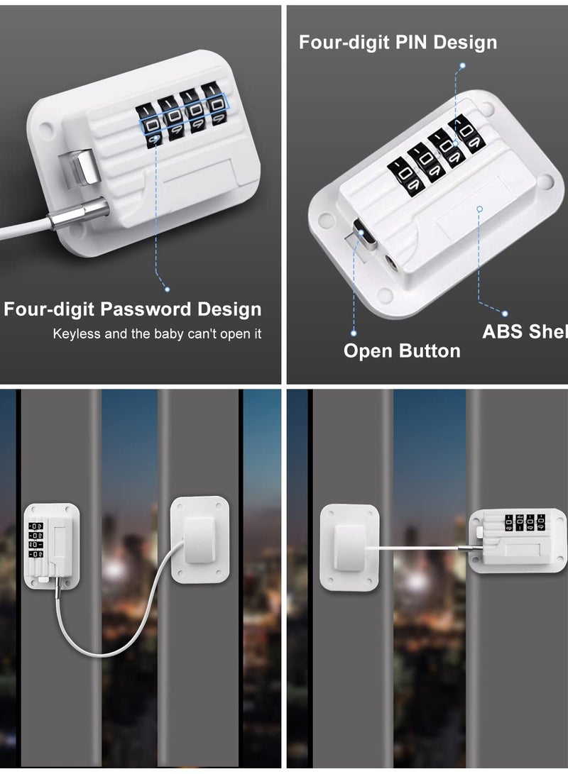Refrigerator Lock Combination Fridge Locks 2 Pack Adhesive RV Refrigerator Locks for Adults White Fridge Combination Lock Safety Fridge Locks for Kids Electric Mini Freezer Door Lock - Image 2